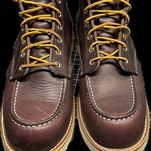 Red Wing Shoes 08847 Moc Toe Boots - Size 10 D Black Cherry